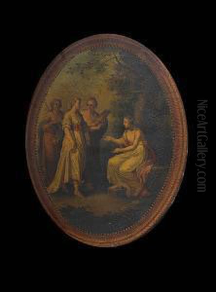 Allegories Of The Seasons, In Painted Frames Oil Painting by Giovanni Batista Cipriani