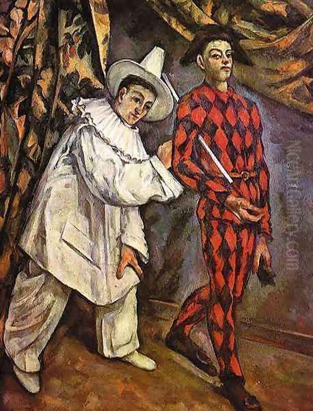 Mardi Gras Oil Painting by Paul Cezanne