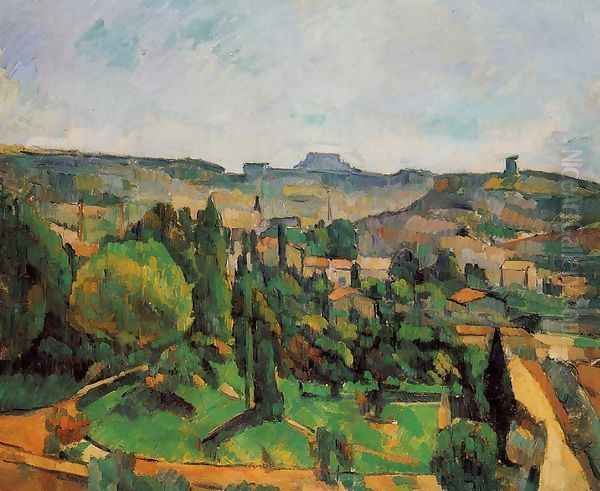 Ile De France Landscape Oil Painting by Paul Cezanne