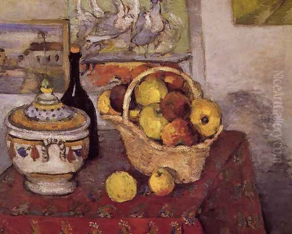 Still Life With Soup Tureen Oil Painting by Paul Cezanne