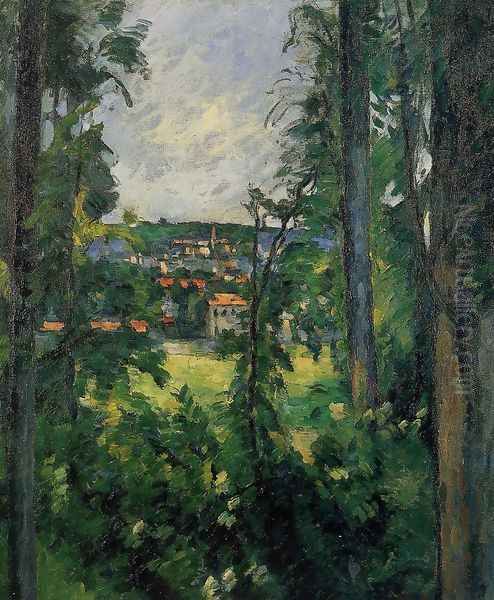 Auvers Sur Oise View From Nearby Oil Painting by Paul Cezanne