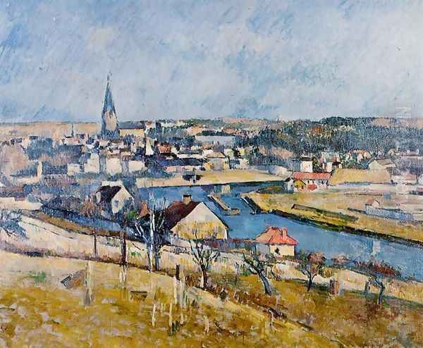 Ile De France Landscape2 Oil Painting by Paul Cezanne