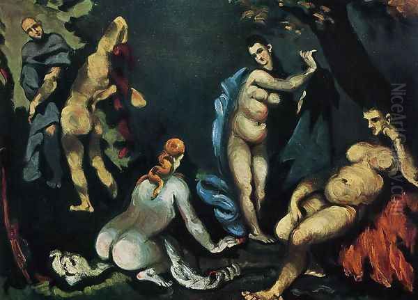 The Temptation Of Saint Anthony 3 Oil Painting by Paul Cezanne