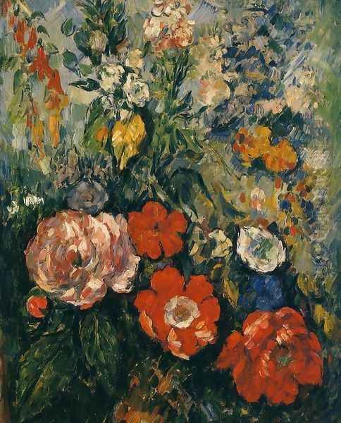 Bouquet Of Flowers Oil Painting by Paul Cezanne