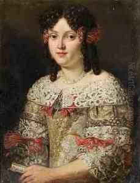 Portrait Of A Lady Oil Painting by Pier Francesco Cittadini Il Milanese