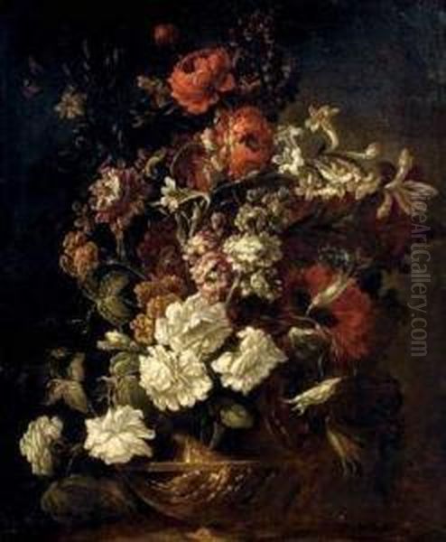 Bouquet De Fleurs Oil Painting by Pier Francesco Cittadini Il Milanese