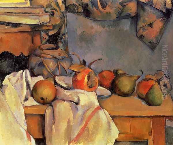 Still Life With Pomegranate And Pears Oil Painting by Paul Cezanne