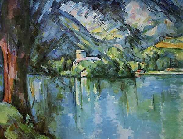 The Lac D Annecy Oil Painting by Paul Cezanne