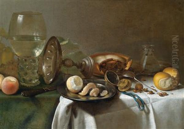 Banketje Oil Painting by Pieter Claesz.