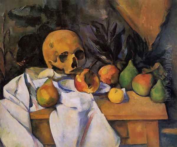 Still Life With Skull Oil Painting by Paul Cezanne