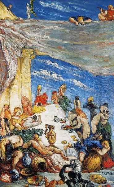 The Feast Aka The Banquet Of Nebuchadnezzar Oil Painting by Paul Cezanne