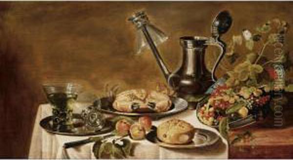 A Still Life With A Crab, Two Oil Painting by Pieter Claesz.