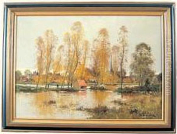 paysage De Riviere Oil Painting by Charles Clair