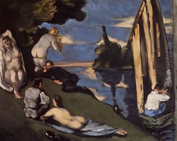 Pastoral Aka Idyll Oil Painting by Paul Cezanne