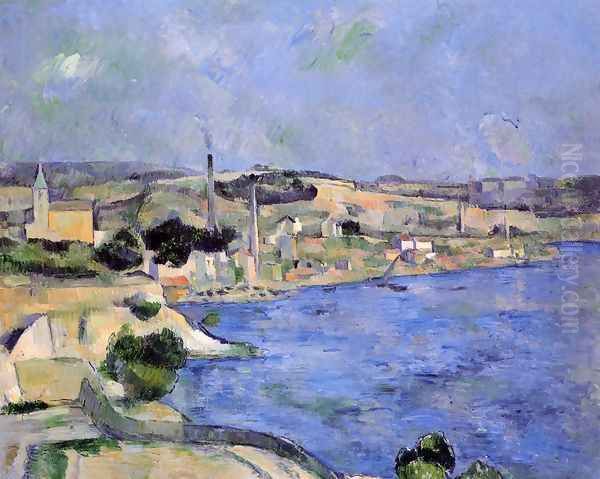 Saint Henri And The Bay Of L Estaque Oil Painting by Paul Cezanne