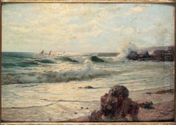 Marina Ligure Oil Painting by Luigi Clara