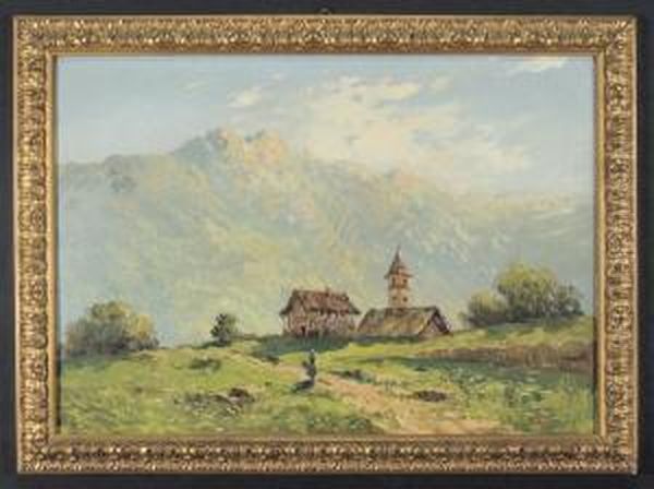 Chiesetta Di Montagna Oil Painting by Luigi Clara