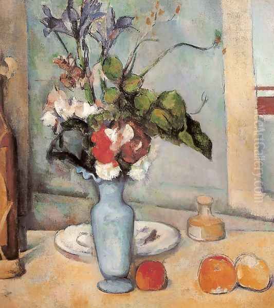 Blue Vase Oil Painting by Paul Cezanne