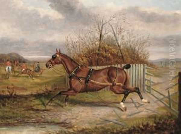 The Runaway Horse Oil Painting by A. Clark