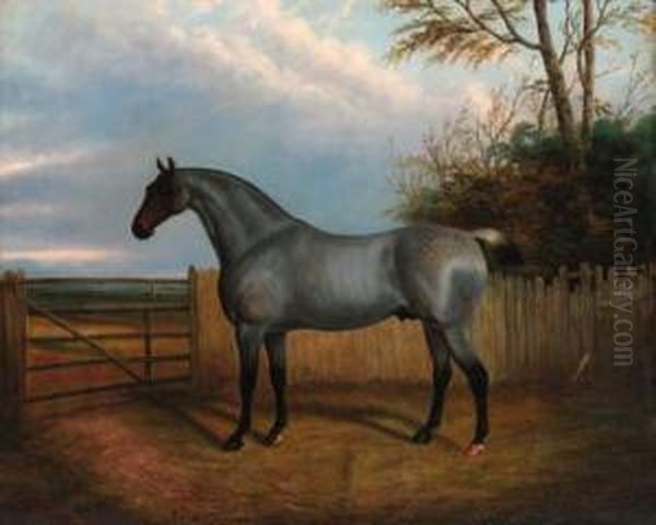 A Roan Before A Gate by A. Clark