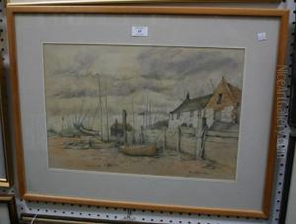 Overy Staithe Oil Painting by Allan Clark