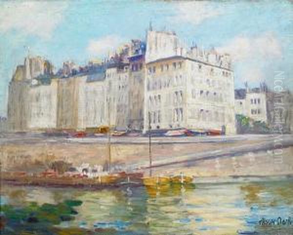 Ile Saint Louis, Paris Oil Painting by Alson Skinner Clark