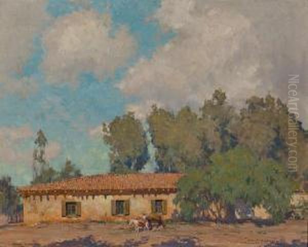 Ramona's Marriage Place (san Diego) Oil Painting by Alson Skinner Clark