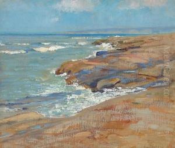 La Jolla Coastal Scene Oil Painting by Alson Skinner Clark