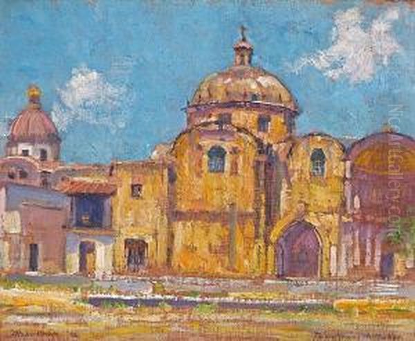 A Church In Old Mexico Oil Painting by Alson Skinner Clark