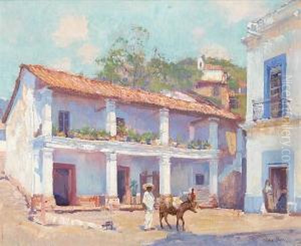 Hacienda Oil Painting by Alson Skinner Clark