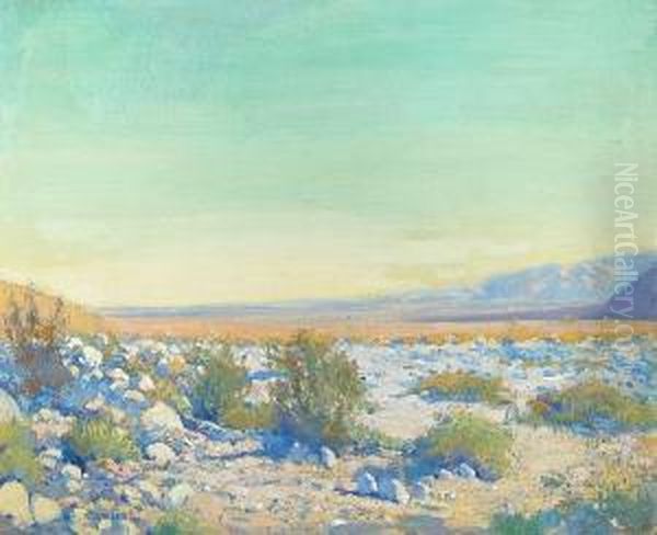 Desert Sagebrush Oil Painting by Alson Skinner Clark