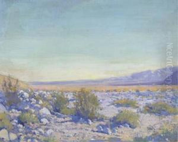 Desert Sagebrush Oil Painting by Alson Skinner Clark