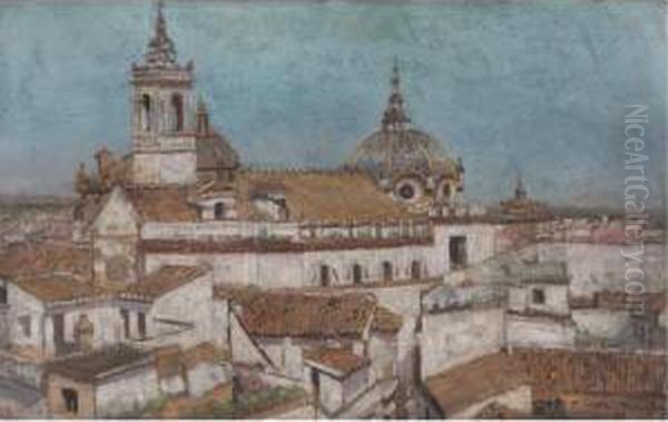 Rooftops, Seville Oil Painting by Alson Skinner Clark