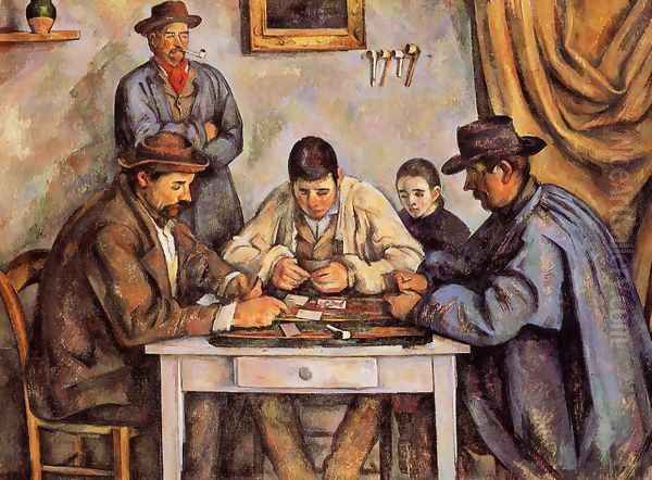 The Card Players2 Oil Painting by Paul Cezanne