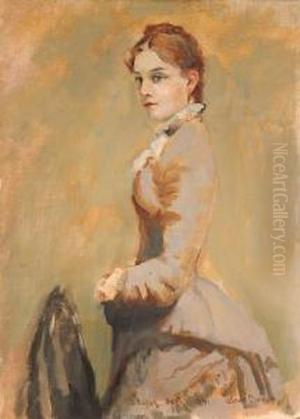 To Sally, Portrait Of A Young Woman Oil Painting by Alson Skinner Clark