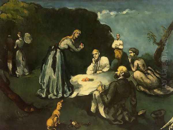 Luncheon On The Grass Oil Painting by Paul Cezanne