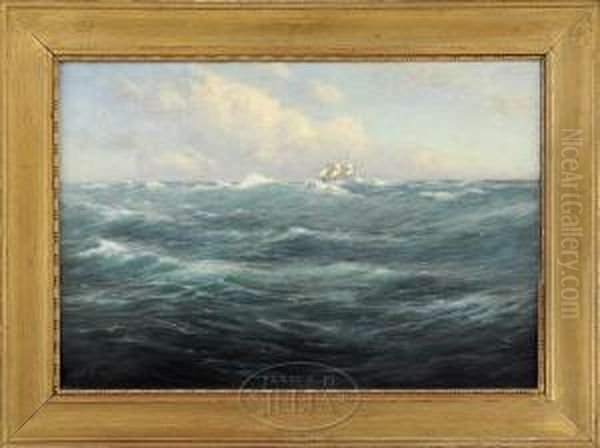 The Distant Sail Oil Painting by C. Myron Clark