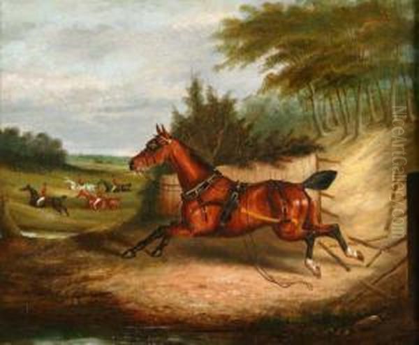 Runaway Horse Oil Painting by James Senior Clark