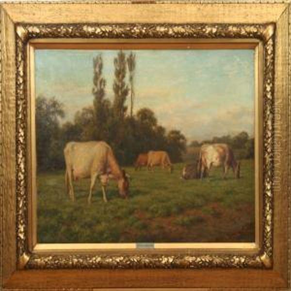 Yorkshire Pastures Oil Painting by Joseph Dixon Clark