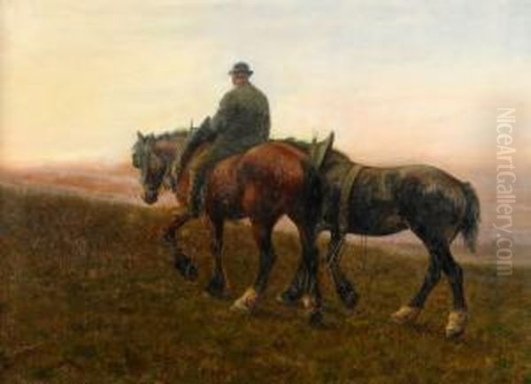 Homeward Wending Oil Painting by Joseph Dixon Clark