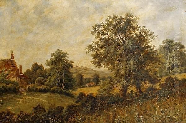 Summer Landscape Oil Painting by Octavius Thomas Clark