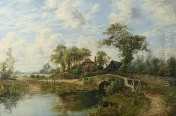 Summer Day On The English Countryside Oil Painting by Octavius Thomas Clark