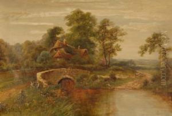 Rural Landscape Oil Painting by Octavius Thomas Clark