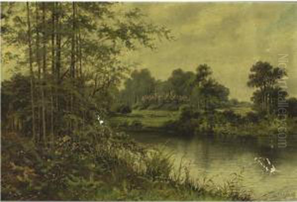 Sandrigham Oil Painting by Octavius Thomas Clark