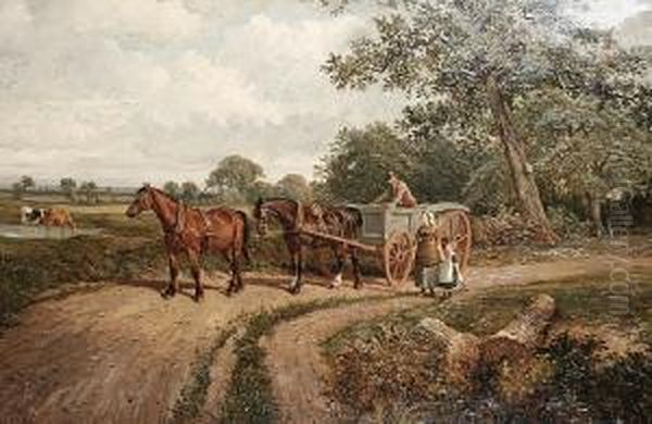 The Wayside Discussion Oil Painting by Joseph Clark