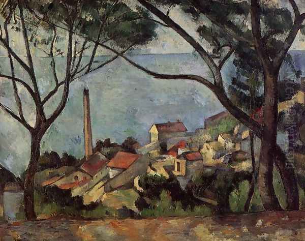 The Sea At L Estaque Oil Painting by Paul Cezanne