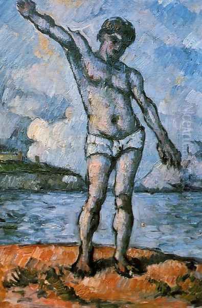 Man Standing Arms Extended Oil Painting by Paul Cezanne