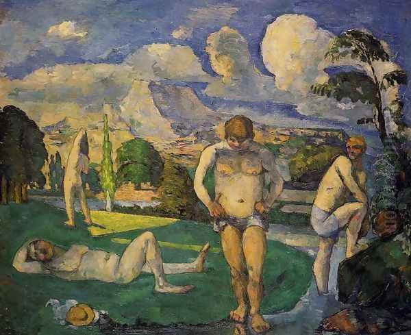 Bathers At Rest Oil Painting by Paul Cezanne