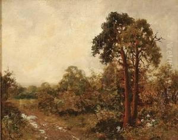 Forest Clearing Oil Painting by Jean Eugene Clary