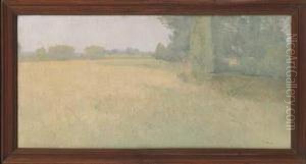 An Open Plain Oil Painting by Jean Eugene Clary